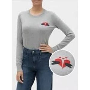 Banana Republic Bird Heart Crew Neck Sweater